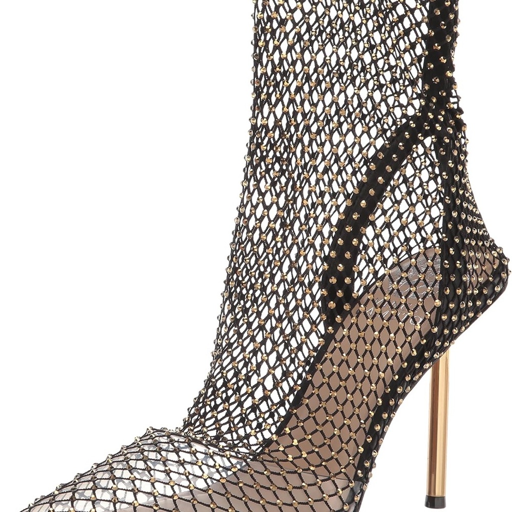 Vince Camuto Women's Footwear Kiskia Crystal Mesh Bootie Ankle Boot